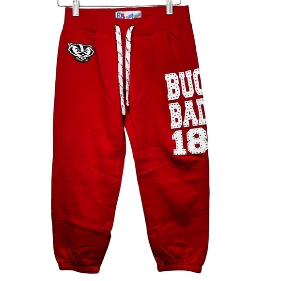 Wisconsin WI Badgers UWM Red Sweatpants Women’s SZ S Bucky Bling College Classic - Picture 9 of 9